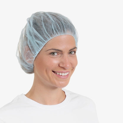 F. Bosch, Bouffant cap non-woven with elastic cord, white, 53cm