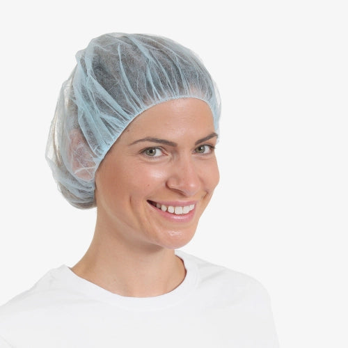 F. Bosch, Bouffant cap non-woven with elastic cord, white, 53cm