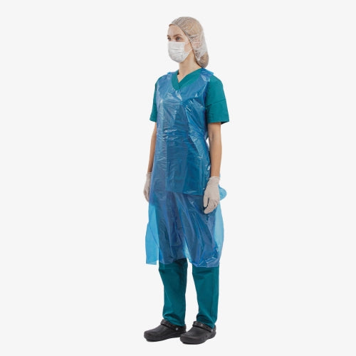 F.Bosch, Apron embossed (PE), strong, 120x80cm, white-blue