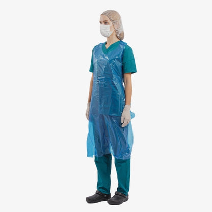 F.Bosch, Apron embossed (PE), strong, 120x80cm, white-blue